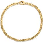 Goldene FIRETTI Königsarmbänder & Königsketten Armbänder aus Gold 9 Karat mit Zirkonia für Damen 