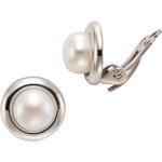 Silberne FIRETTI Perlenohrringe mit Echte Perle für Damen zum Jubiläum 