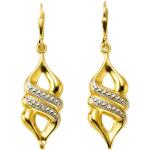 Goldene FIRETTI Diamant Ohrringe aus Gelbgold für Damen 