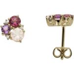 Reduzierte Pinke FIRETTI Diamant Ohrringe aus Gold 9 Karat mit Amethyst für Damen zum Jubiläum 