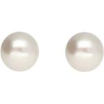 Silberne FIRETTI Perlenohrringe glänzend für Damen zum Muttertag 