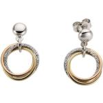 Reduzierte Goldene FIRETTI Diamant Ohrringe aus Gold 14 Karat mit Diamant für Damen zum Jubiläum 