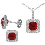 Roter FIRETTI Silberschmuck aus Silber mit Zirkonia für Damen 4-teilig 