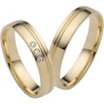 Reduzierte Silberne FIRETTI Goldringe aus Gold 18 Karat mit Diamant zur Hochzeit 