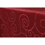 Rote ovale Tischdecken mit Ornament-Motiv aus Damast schnelltrocknend 