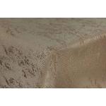 Sandfarbene Melierte Runde eckige Tischdecken 180 cm aus Damast maschinenwaschbar 