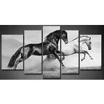 Schwarze Moderne First Wall Art Pferde Bilder mit Tiermotiv 