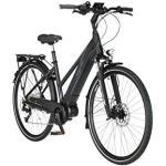 FISCHER Damen - Trekking E-Bike VIATOR 4.0i, Elektrofahrrad, schwarz matt, 28 Zoll, RH 44 cm, Mittelmotor 50 Nm, 48 V/418 Wh Akku im Rahmen