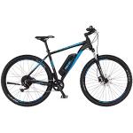 Fischer E-Mountainbike, MONTIS EM 1724.1 E-Bike MTB für Damen und Herren, RH 51 cm, Hinterradmotor 45 Nm, 48 V Akku, matt schwarz - blau, 29 Zoll