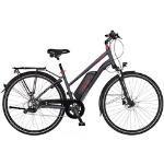 E-Bike FISCHER FAHRRAD "VIATOR 1.0 Damen 422" E-Bikes grau (dunkel anthrazit matt) Elektro-Trekkingräder