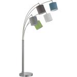 Dunkelgraue Moderne Fischer & Honsel Design-Bogenlampen aus Textil E14 