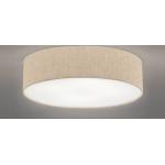 Fischer & Honsel LED Deckenleuchte 60cm Stoffschirm Leinen Beige - Deckenlampe Wohnzimmer & Flur