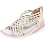 Weiße Outdoor-Sandalen mit Klettverschluss aus Mesh atmungsaktiv für Damen Größe 40 für den für den Sommer 