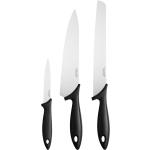Schwarze Fiskars Messersets aus Stahl 3-teilig 