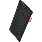 Schwarze Retro fitBAG Retro Sony Xperia XZ3 Cases Art: Bumper Cases mit Tiermotiv mit Bildern aus Cord klein 