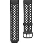 Fitbit Charge 5 Sportarmband (Aluminium, Glas, Harz), Sportuhr + Smartwatch Armband, Schwarz