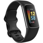 Schwarze 5 Bar wasserdichte Wasserdichte fitbit Charge Fitness Tracker | Fitness Armbänder mit GPS mit Gorilla-Glass-Uhrenglas für Herren 