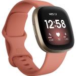 Pinke fitbit Versa™ Smartwatches aus Silikon mit Smart Notifications mit Bluetooth mit Höhenmesser mit Silikonarmband für Herren 