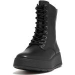 Reduzierte Schwarze Casual FitFlop Runde Stiefeletten & Boots mit Reißverschluss in Normalweite aus Leder leicht 