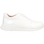 Weiße FitFlop Low Sneaker mit Schnürsenkel aus Kunstleder Gefüttert für Damen Größe 42 für den für den Winter 