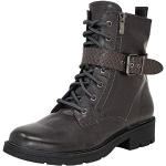 Reduzierte Graue Fitters Footwear Biker-Boots & Bikerstiefeletten mit Reißverschluss aus PU für Damen Größe 43 