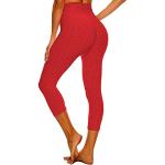 Rote Sexy Capri-Leggings & 3/4-Leggings für Damen Übergrößen 