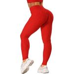 FITTOO Damen Sport Leggings Push Up Boom Booty Leggins High Waist Yogahose mit Bauchkontrolle, Fitnesshose Laufhose Tights für Gym Yoga#1-RotS
