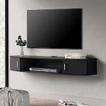 Reduzierte Schwarze Moderne TV Schränke & Fernsehschränke aus Holz Breite 0-50cm, Höhe 0-50cm, Tiefe 100-150cm 