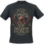 Schwarze Five Finger Death Punch Rundhals-Ausschnitt T-Shirts für Herren Größe 4 XL für Festivals für den für den Sommer 