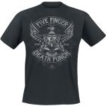 Schwarze Five Finger Death Punch Rundhals-Ausschnitt T-Shirts für Herren Größe XXL für Festivals 