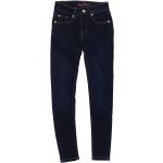 Blaue Skinny Jeans für Kinder mit Nieten mit Reißverschluss aus Baumwolle Größe 170 