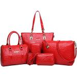 Rote Handtaschen Sets aus Kunstleder für Damen klein 