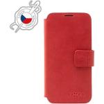 Rote Samsung Galaxy A52 Hüllen Art: Flip Cases aus Rindsleder mit Ständer 