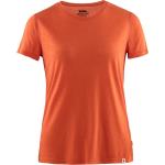 Rote Fjällräven High Coast Nachhaltige T-Shirts für Damen Größe M 