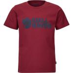Rote Fjällräven Nachhaltige Kinder T-Shirts für Jungen Größe 134 