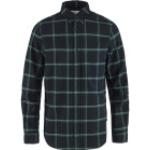 Grüne Langärmelige Fjällräven Övik Nachhaltige Button Down Kragen Shirts mit Tasche aus Flanell für Herren Größe S 
