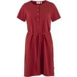 Rote Casual Kurzärmelige Fjällräven Nachhaltige Sommerkleider mit Knopf aus Polyamid für Damen Größe M für den für den Sommer 