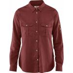 Rote Langärmelige Fjällräven Travel Nachhaltige Shirts mit Tasche mit Reißverschluss aus Hanffaser für Herren Größe M 