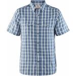 Blaue Kurzärmelige Fjällräven Abisko Nachhaltige Shirts mit Tasche aus Lyocell für Herren Größe S 