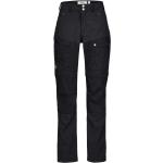 Schwarze Fjällräven Abisko Nachhaltige Zip Off Hosen mit Reißverschluss aus Polyester für Damen Größe L 