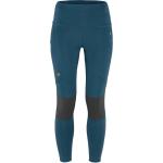 Blaue Nachhaltige Fjällräven Abisko Sport-Leggings & Tights für Damen zum Wandern 