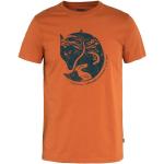 Reduzierte Orange Langärmelige Fjällräven Nachhaltige T-Shirts aus Baumwolle für Herren Größe M 