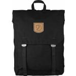 Schwarze Fjällräven Foldsack No.1 Nachhaltige Laptoprucksäcke 16l mit Reißverschluss aus Kunstfaser mit Außentaschen 