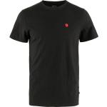 Schwarze Kurzärmelige Fjällräven Bio Nachhaltige T-Shirts aus Jersey für Herren Größe S 