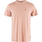 Rosa Kurzärmelige Fjällräven Bio Nachhaltige T-Shirts aus Jersey für Herren Größe S 