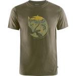 Reduzierte Olivgrüne Fjällräven Nachhaltige T-Shirts mit Fuchs-Motiv für Herren Größe S 