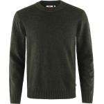 Rundhals-Ausschnitt Pullover mit Ellenbogen Patches aus Wolle für Herren 
