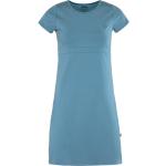 Blaue Fjällräven High Coast Bio Nachhaltige Sommerkleider aus Jersey für Damen Größe XL für den für den Sommer 