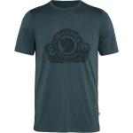 Marineblaue Kurzärmelige Fjällräven Abisko Nachhaltige T-Shirts für Herren Größe XS 