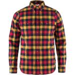 Reduzierte Rote Langärmelige Fjällräven Skog Nachhaltige Button Down Kragen Shirts mit Tasche aus Baumwolle für Herren Größe S 